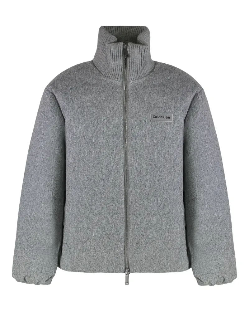 Calvin Klein Gesteppte Jacke mit Stehkragen - Grau Grau