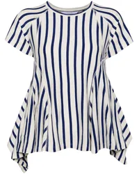 pushBUTTON T-Shirt mit ausgestelltem Saum Blau