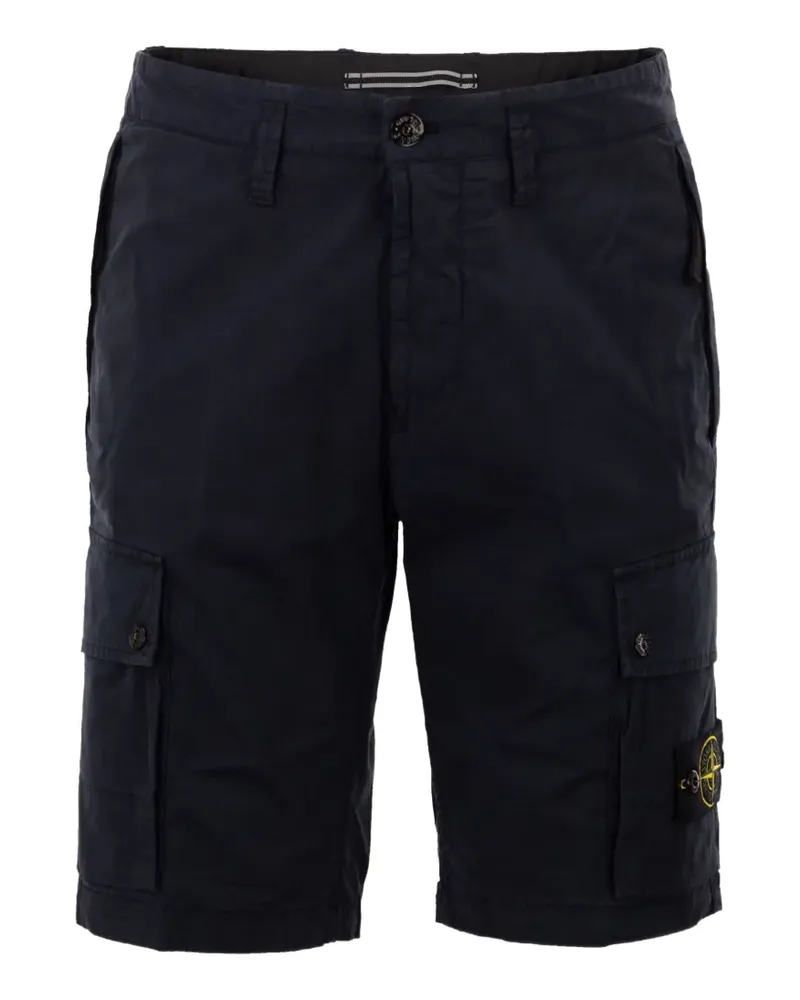 Stone Island logo-patch cargo shorts - Blau Blau