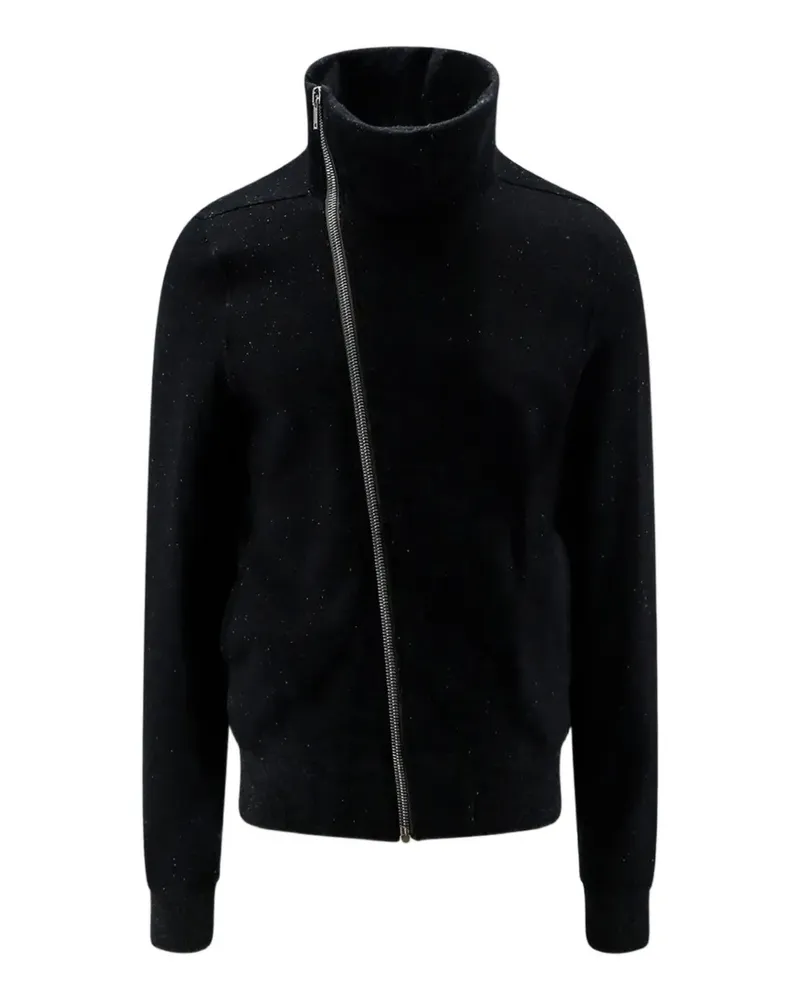 Rick Owens Asymmetrischer Pullover mit Stehkragen - Schwarz Schwarz