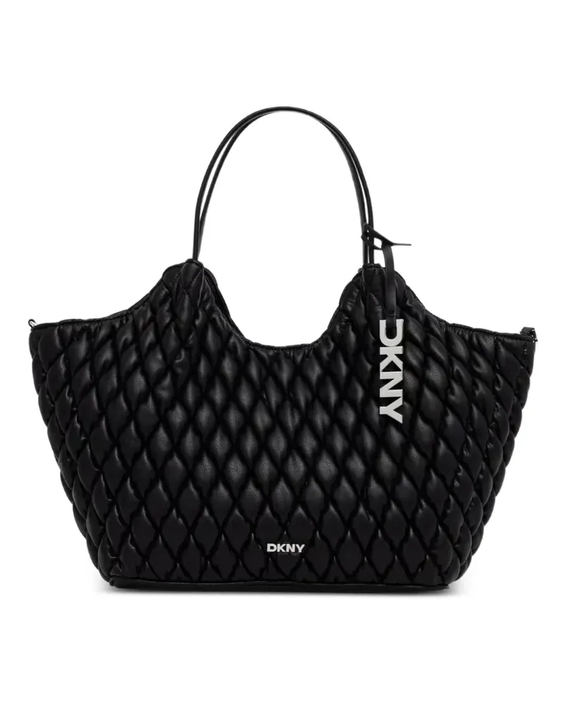 DKNY Paula Tote Bag mit Logo-Schild - Schwarz Schwarz