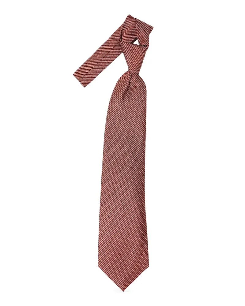 Doublet micro-patterned tie - Orange Orange