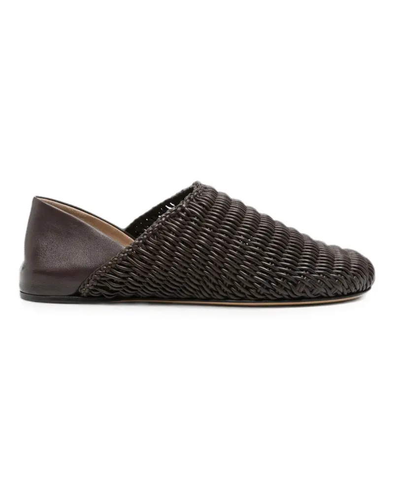 J.W.Anderson woven-leather mules - Braun Braun