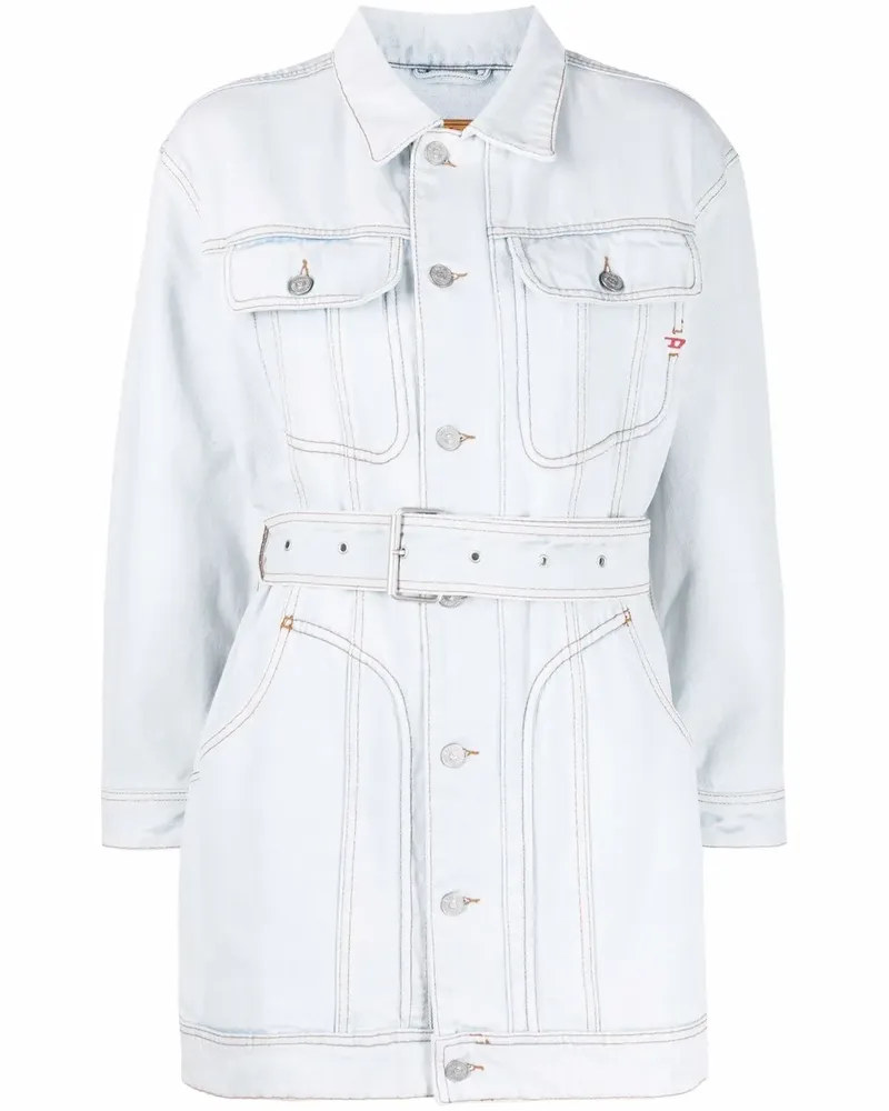 Diesel De-Flaminia Jeansjacke - Blau Blau