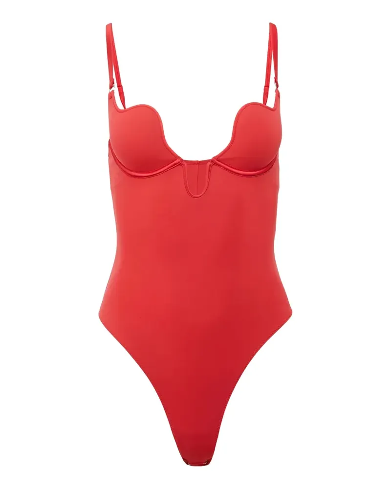 Fleur Du Mal u-plunge adjustable-strap bodysuit - Rot Rot