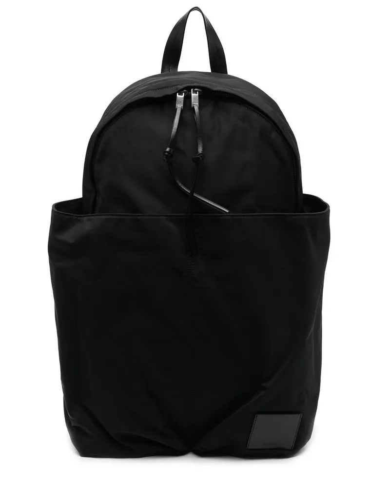 Jil Sander Rucksack mit Vordertasche - Schwarz Schwarz