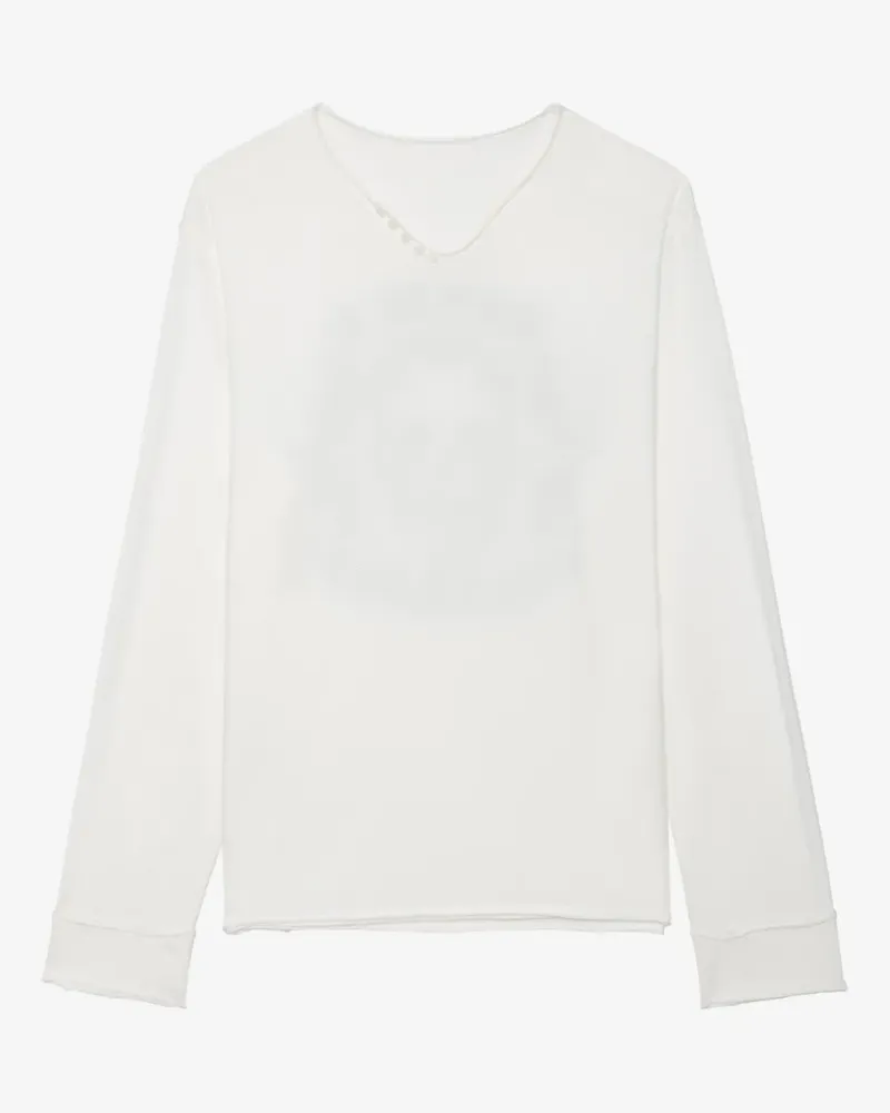 Zadig & Voltaire Klassisches Henley-Hemd - Weiß Weiß