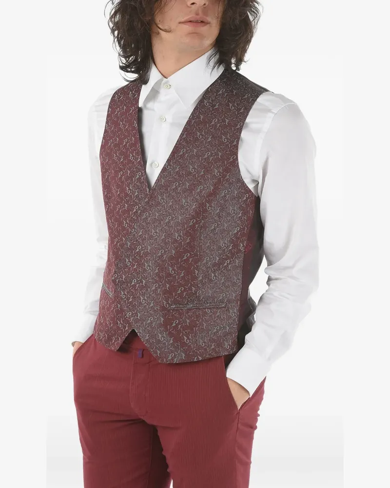 Corneliani double-breasted silk waistcoat - Rot Rot