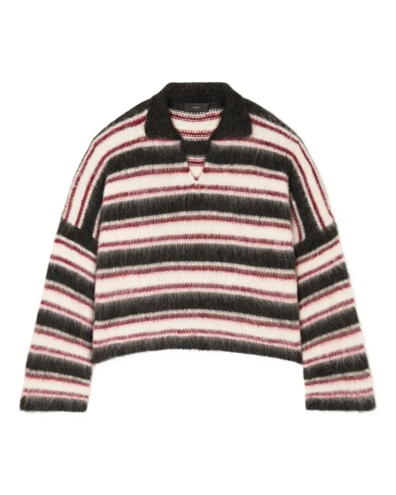 Alanui Gestreifter Grunge Pullover - Grau Grau