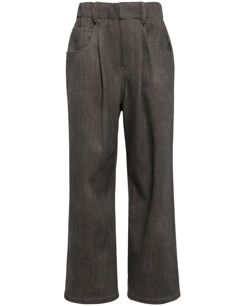 GOEN.J Jeans mit weitem Bein - Schwarz Schwarz