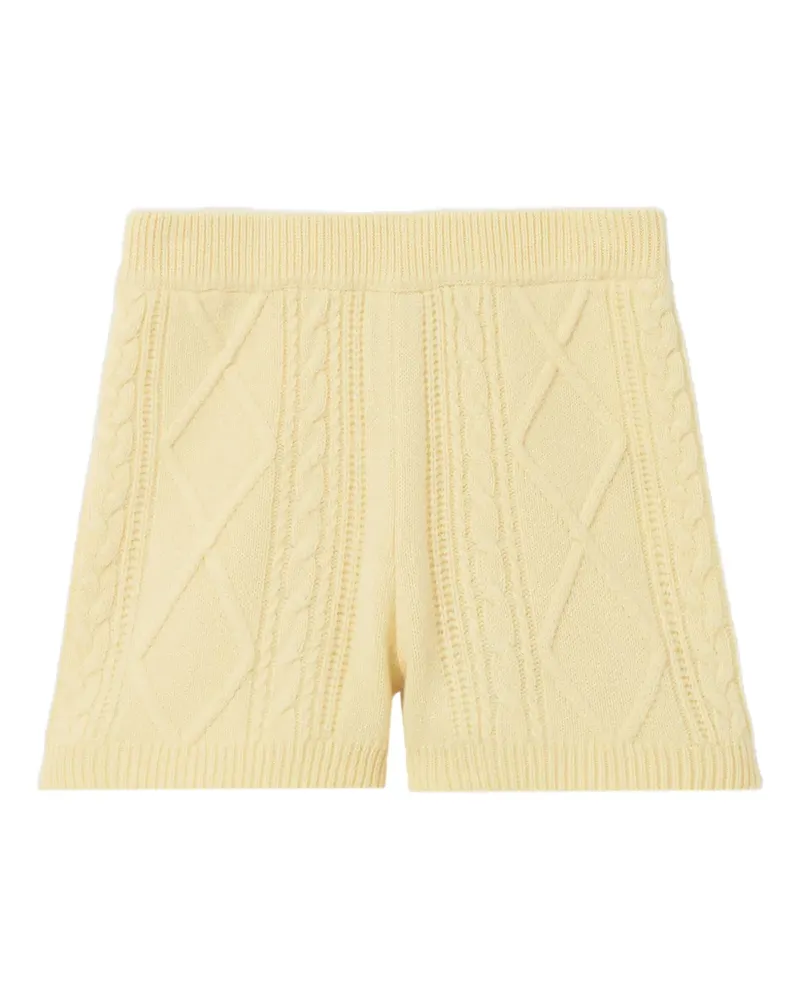 Claudie Pierlot Shorts mit Zopfmuster - Gelb Gelb