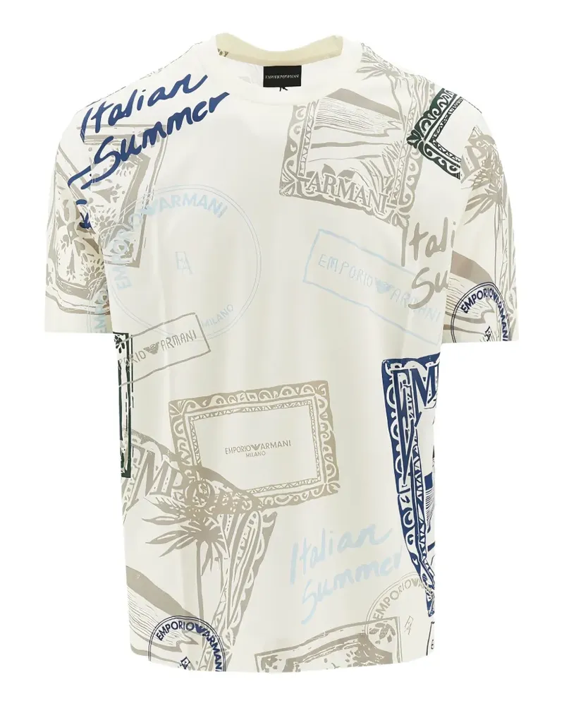 Emporio Armani printed T-shirt - Nude Nude