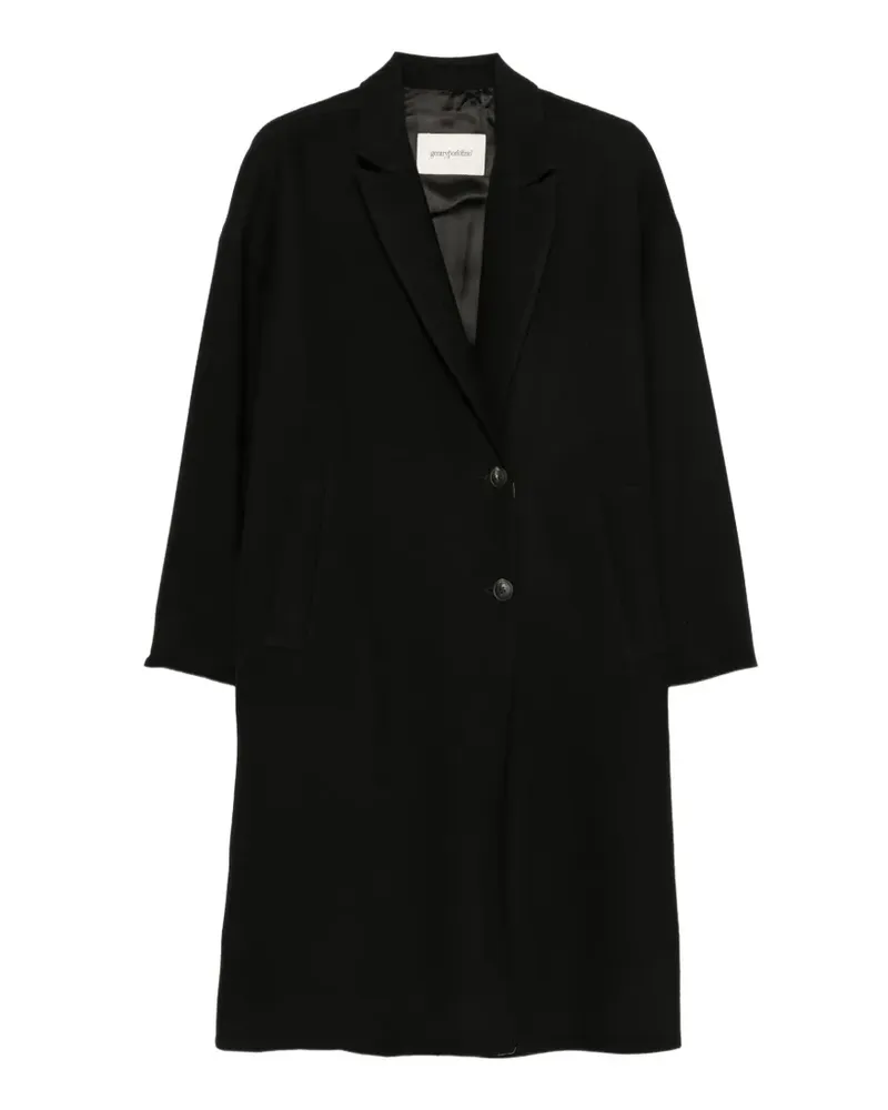 Gentry Portofino notched-lapel single-breasted coat - Schwarz Schwarz