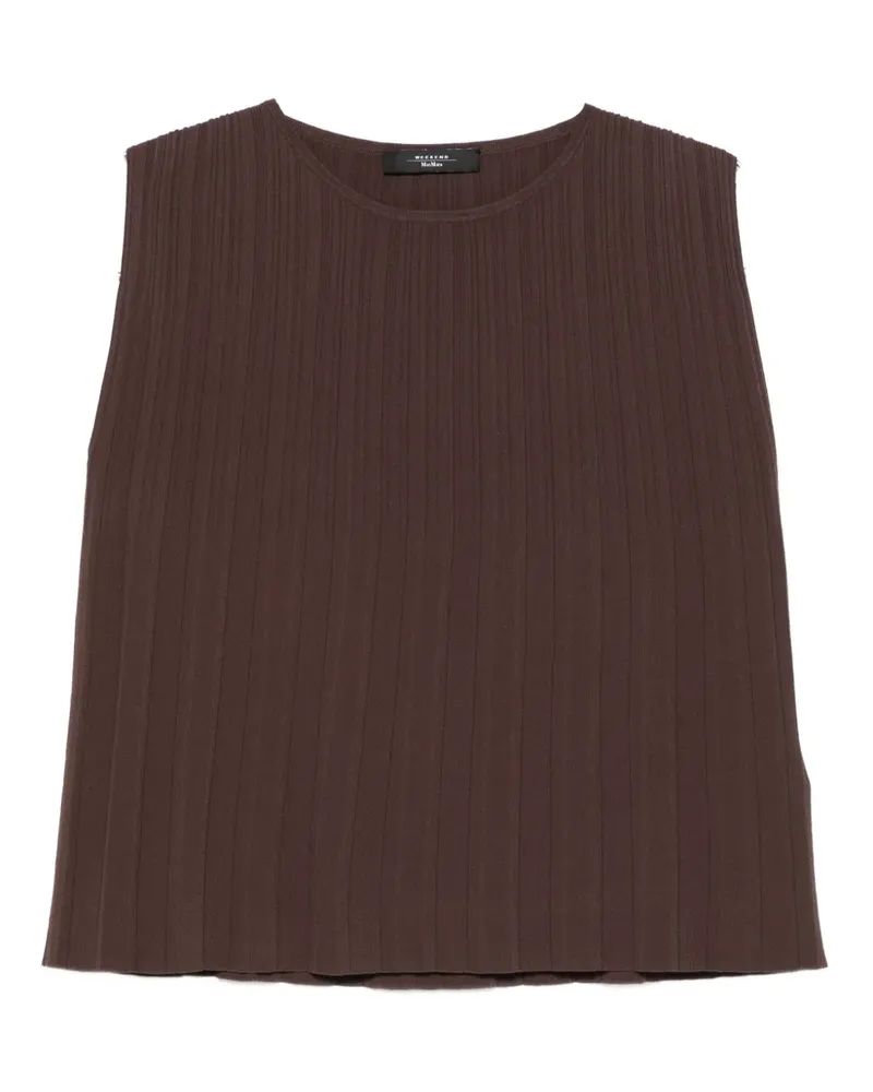 Max Mara Plissierter Trägershirt - Braun Braun