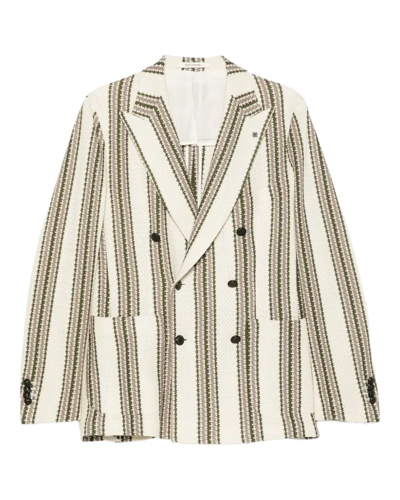 Tagliatore double-breasted striped blazer - Nude Nude