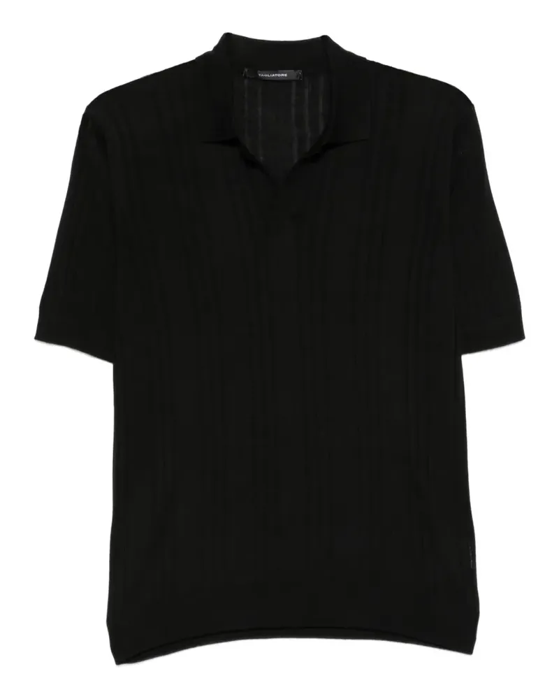 Tagliatore Darnel vertical-stripe T-shirt - Schwarz Schwarz
