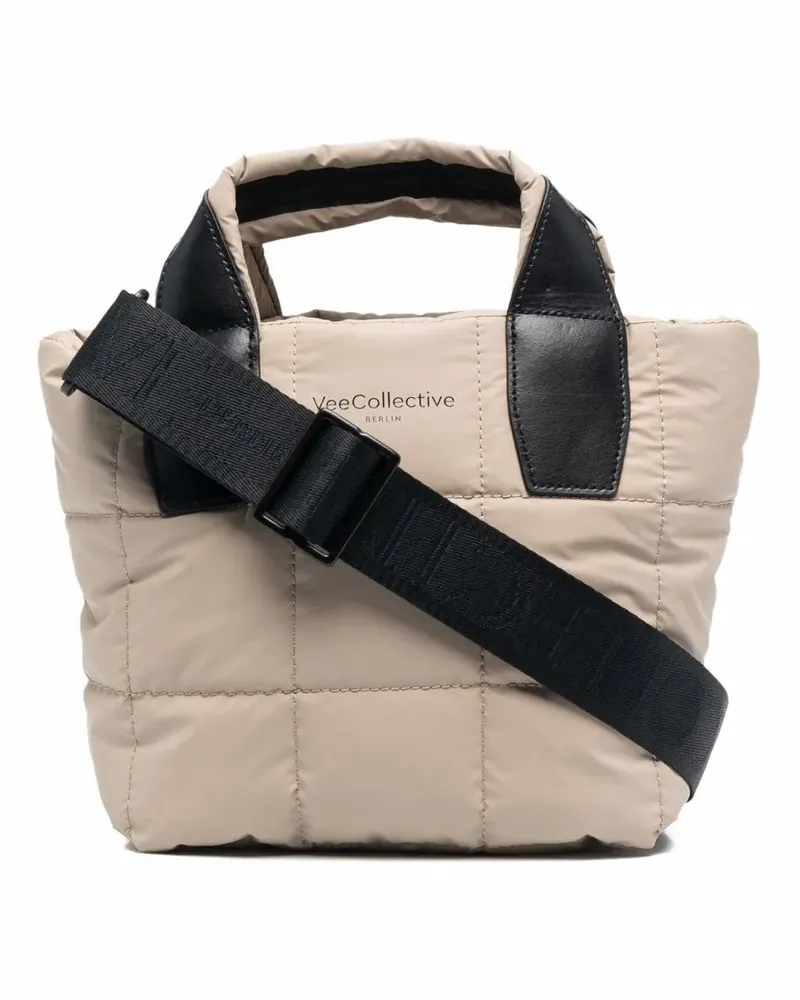 VeeCollective Gesteppte Handtasche - Nude Nude