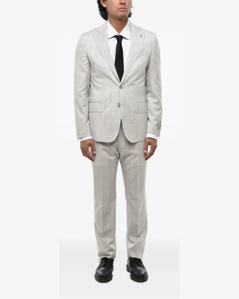 Corneliani single-breasted striped suit - Grau Grau