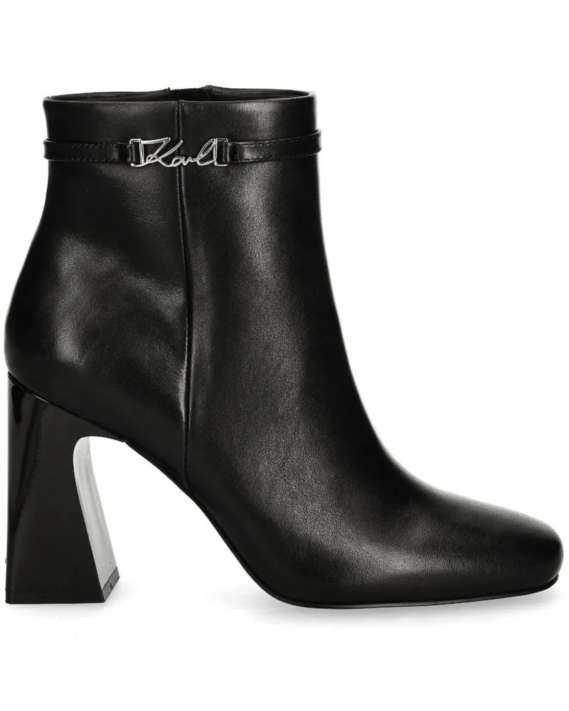 Karl Lagerfeld Stiefeletten mit Logo 90mm - Schwarz Schwarz