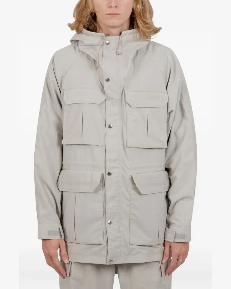 Beams Plus Kapuzenjacke mit Taschen - Grau Grau