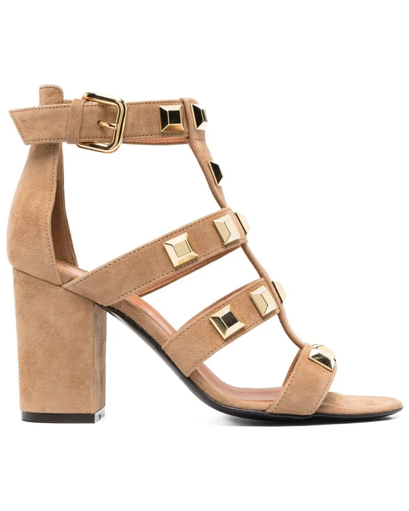 Via Roma 15 Sandalen mit Nieten 90mm - Braun Braun