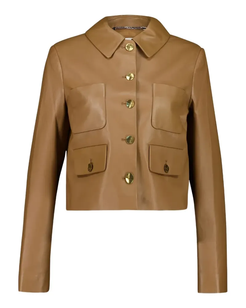 Altuzarra buttoned leather jacket - Braun Braun