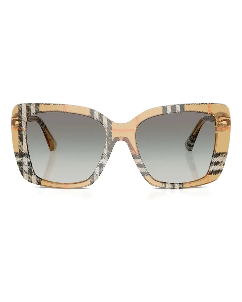 Burberry check square-frame sunglasses - Nude Nude