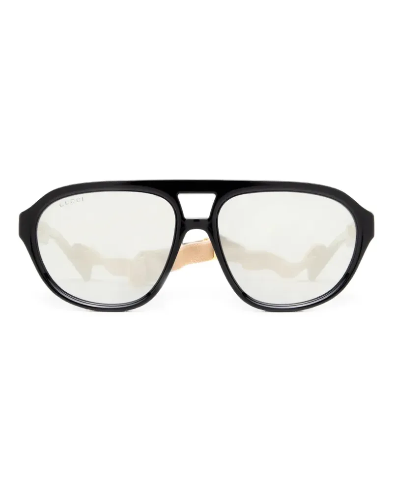 Gucci Mountain Injection Pilotenbrille - Schwarz Schwarz