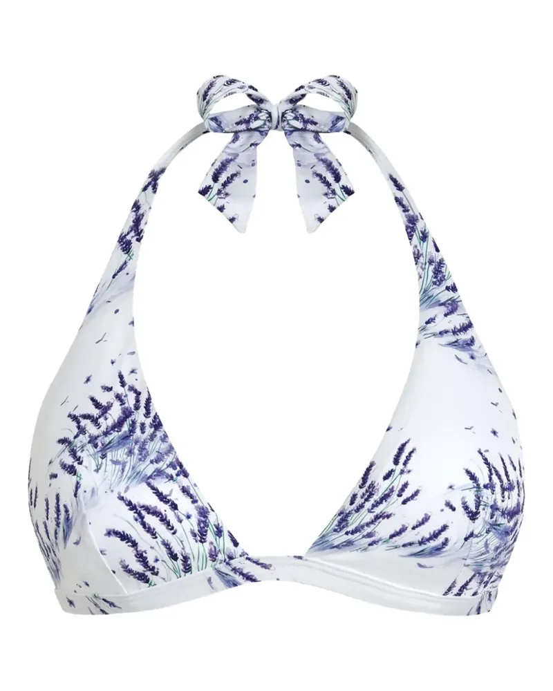 Vilebrequin Neckholder-Bikinioberteil mit Lavendel-Print - Weiß Weiß