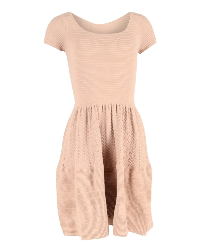 Sandro scoop-neck mini dress - Nude Nude