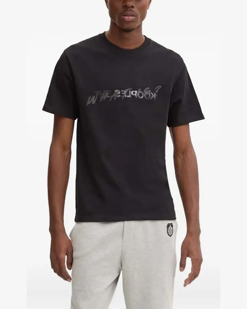The Kooples What is T-Shirt mit grafischem Print - Schwarz Schwarz