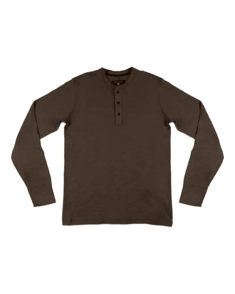 Rag & Bone Henley crew-neck T-shirt - Braun Braun