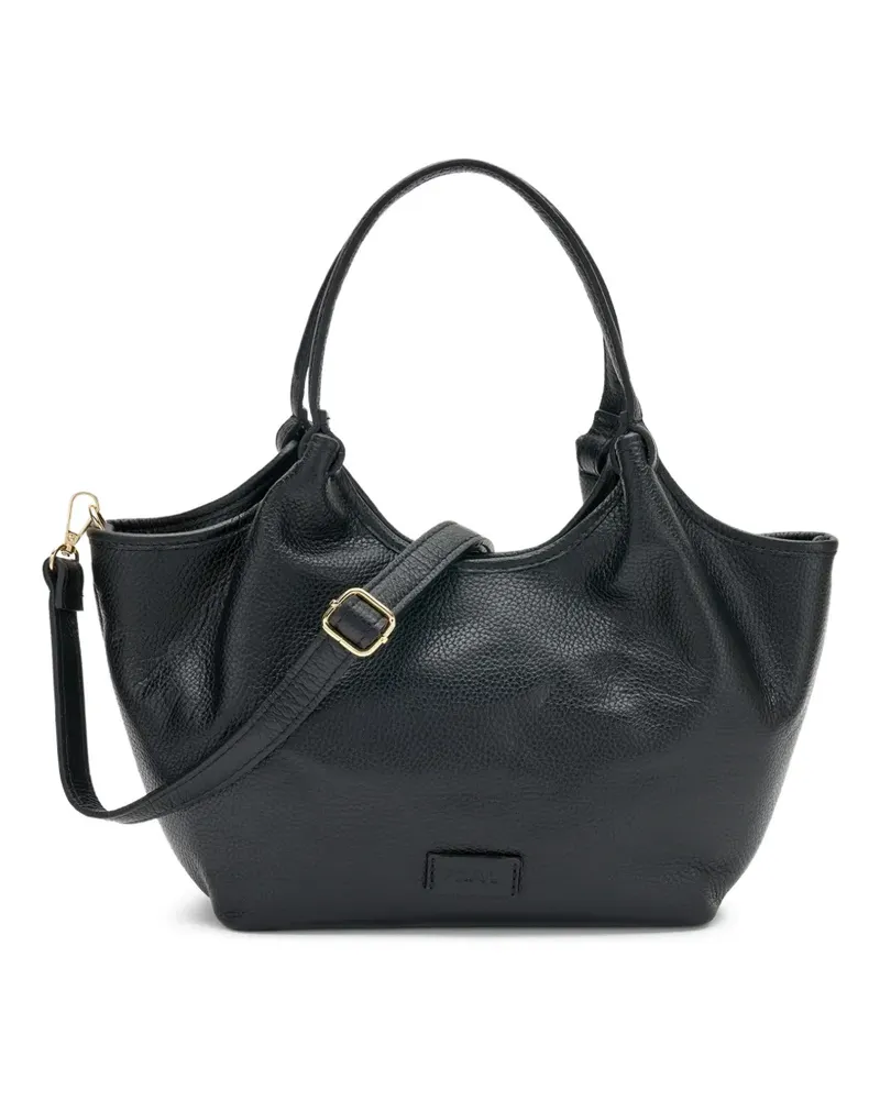 FRAU logo-appliqué leather tote bag - Schwarz Schwarz