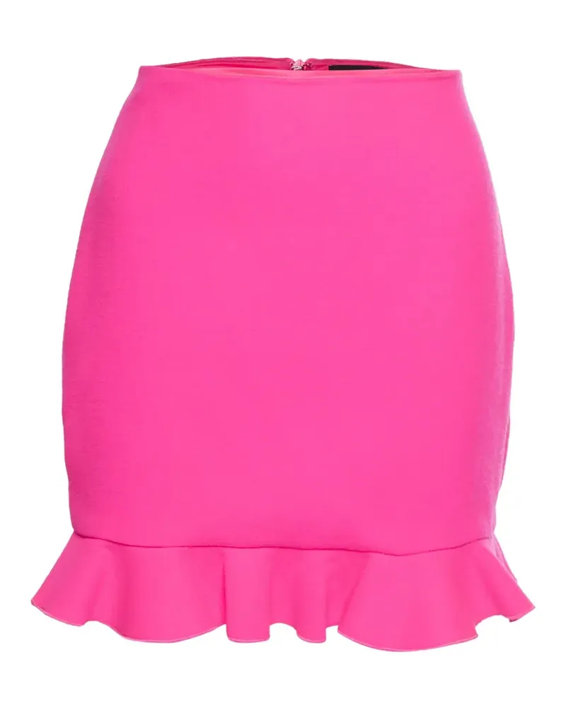 David Koma Minirock mit Rüschensaum - Rosa Rosa