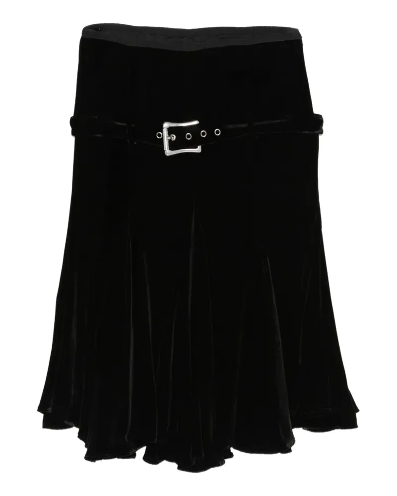 Ann Demeulemeester belted-waist midi skirt - Schwarz Schwarz