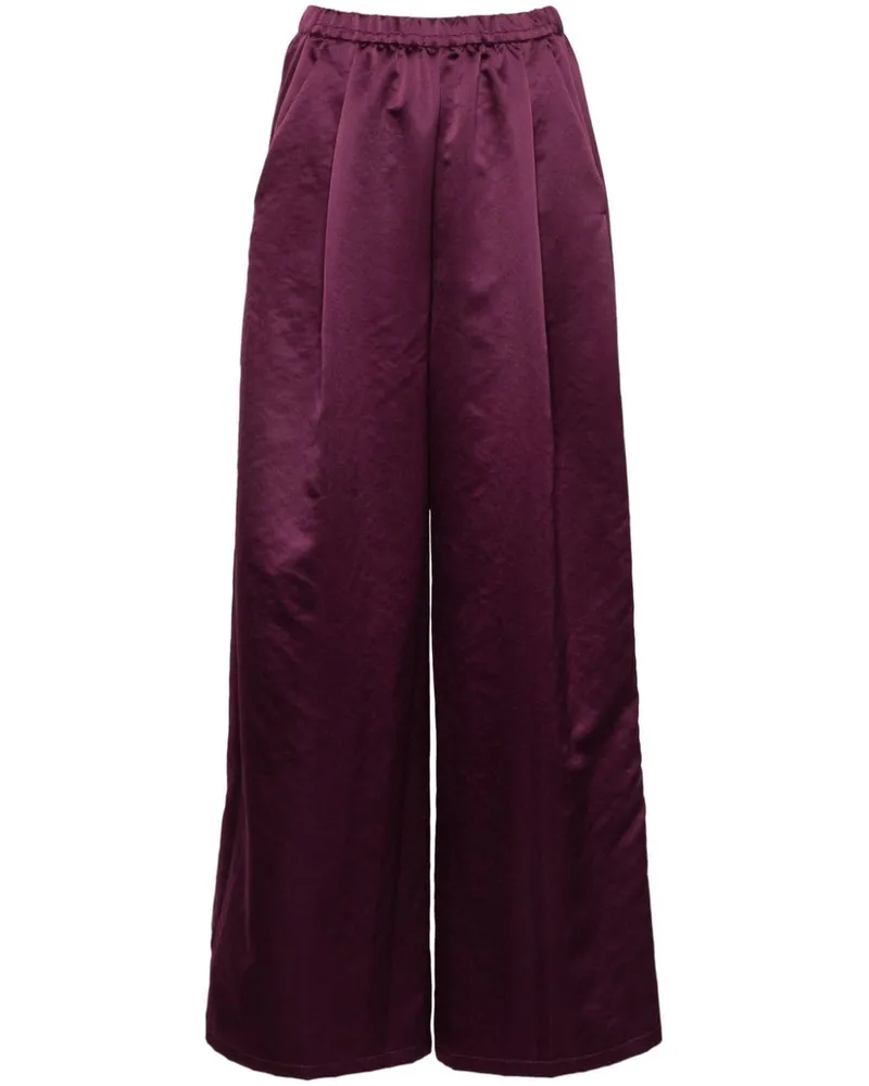 forte_forte Palazzohose aus Satin Violett