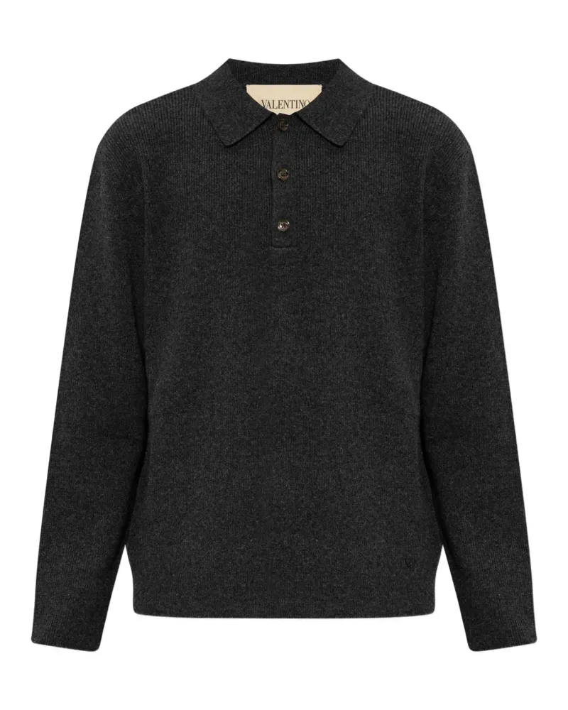 Valentino Garavani Gerippter Pullover mit Polokragen - Grau Grau
