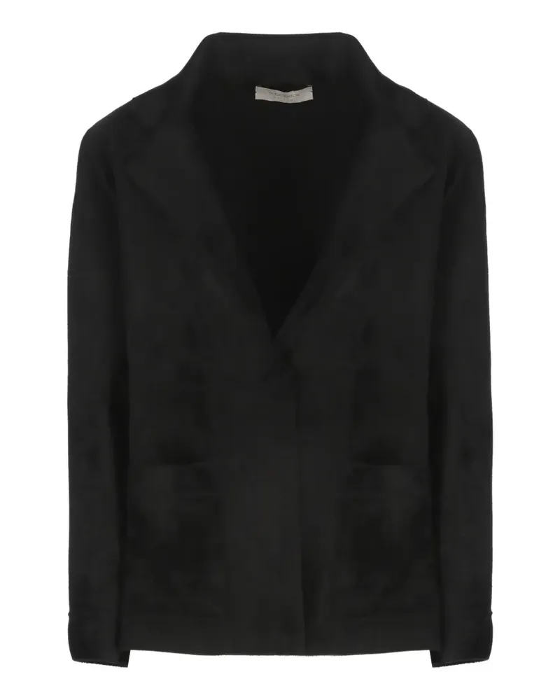 D.EXTERIOR peak-notched blazer - Schwarz Schwarz