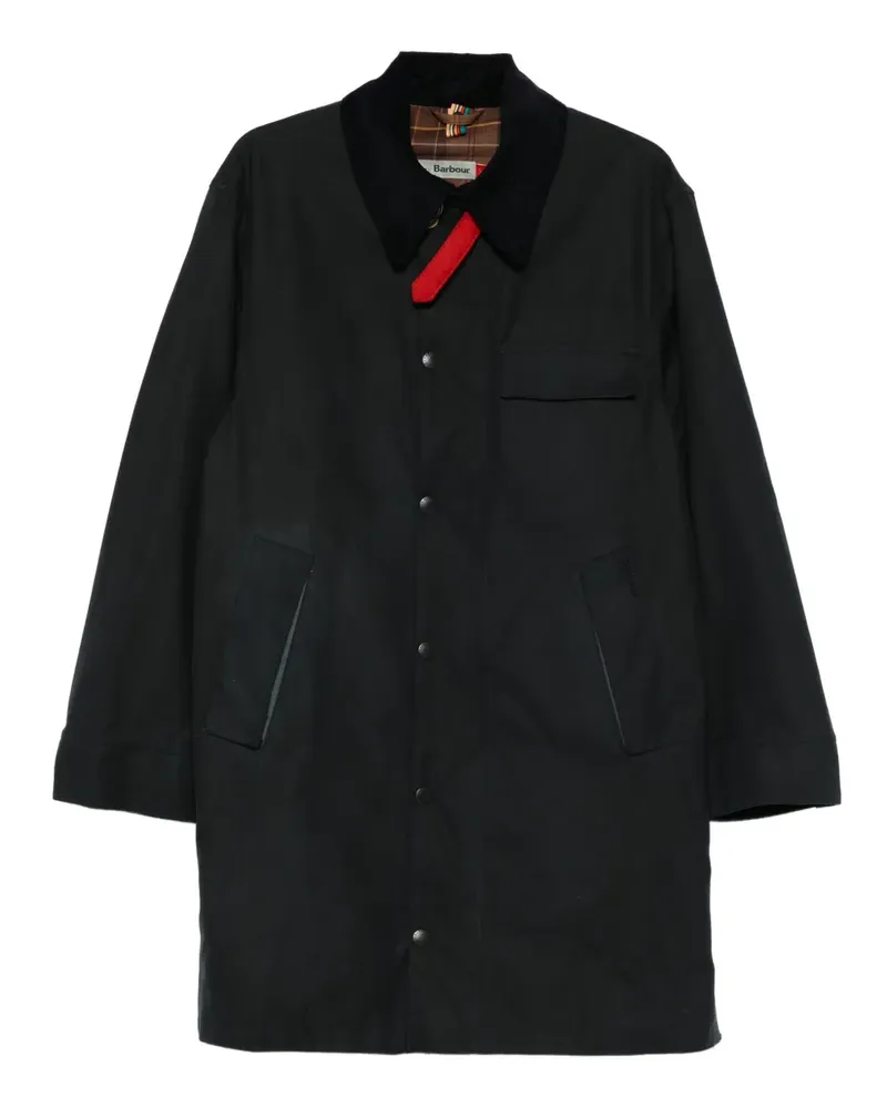 Barbour x Paul Smith Mantel mit Cordkragen - Blau Blau