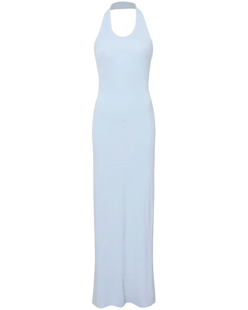 Proenza Schouler Geripptes Neckholder-Kleid - Blau Blau