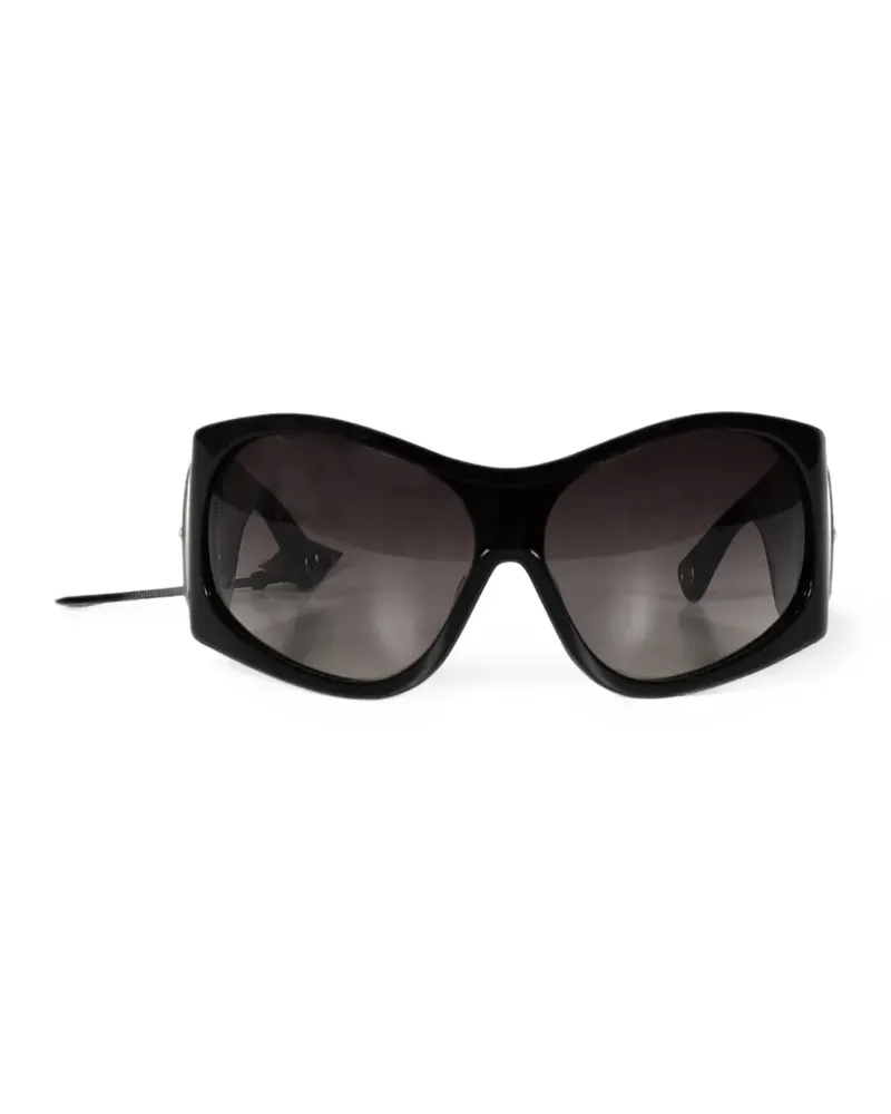 Jaded London Geometrische Alva Sonnenbrille mit Schnalle - Schwarz Schwarz