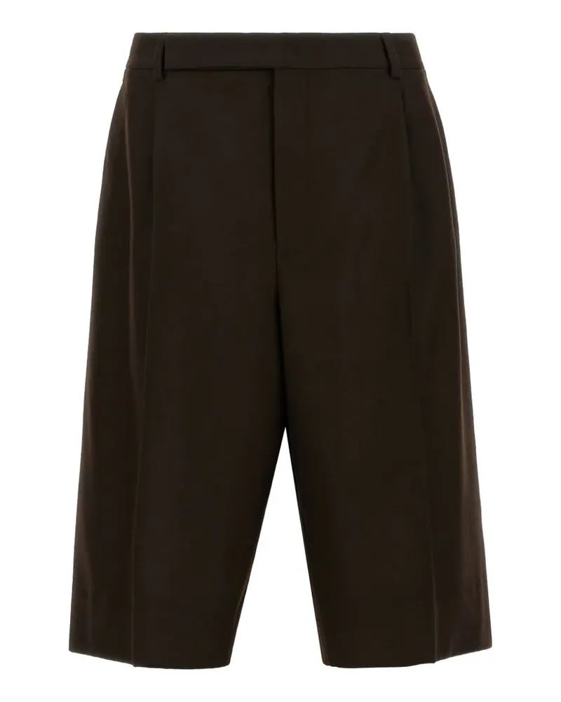Saint Laurent Plissierte Shorts - Braun Braun