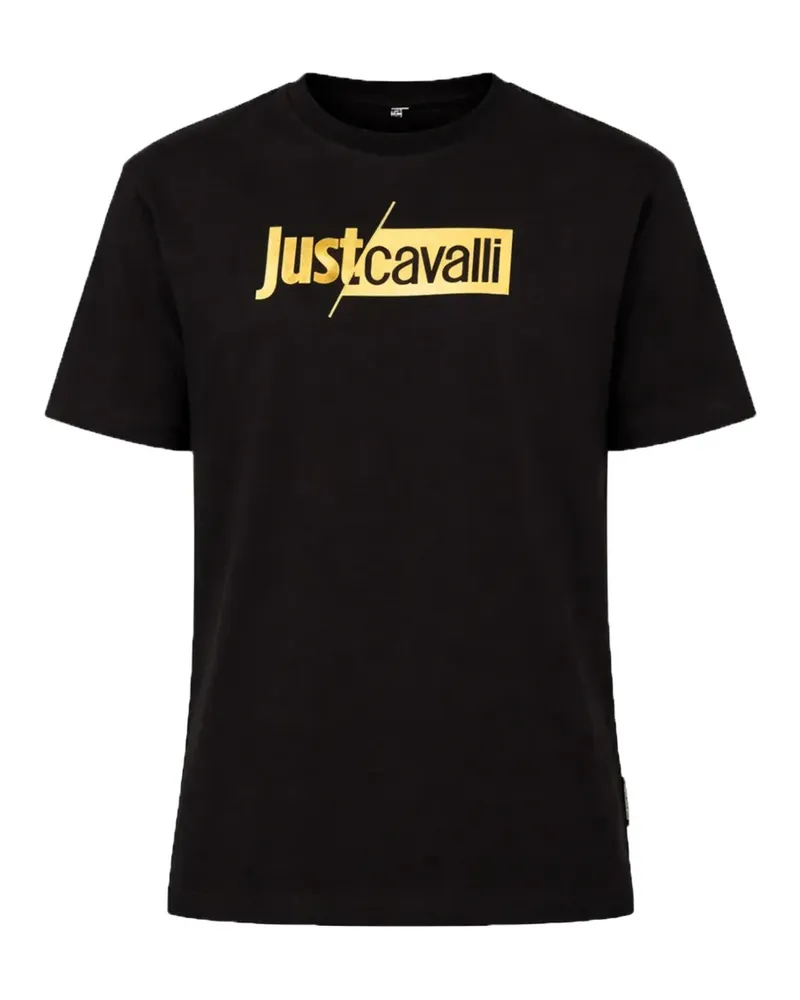Just Cavalli T-Shirt mit Logo - Schwarz Schwarz