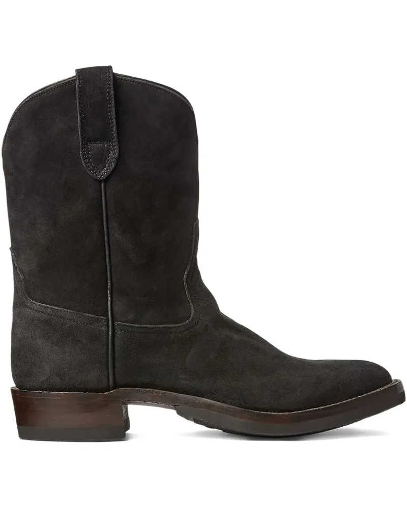 Ralph Lauren Walker Stiefel aus Wildleder - Schwarz Schwarz