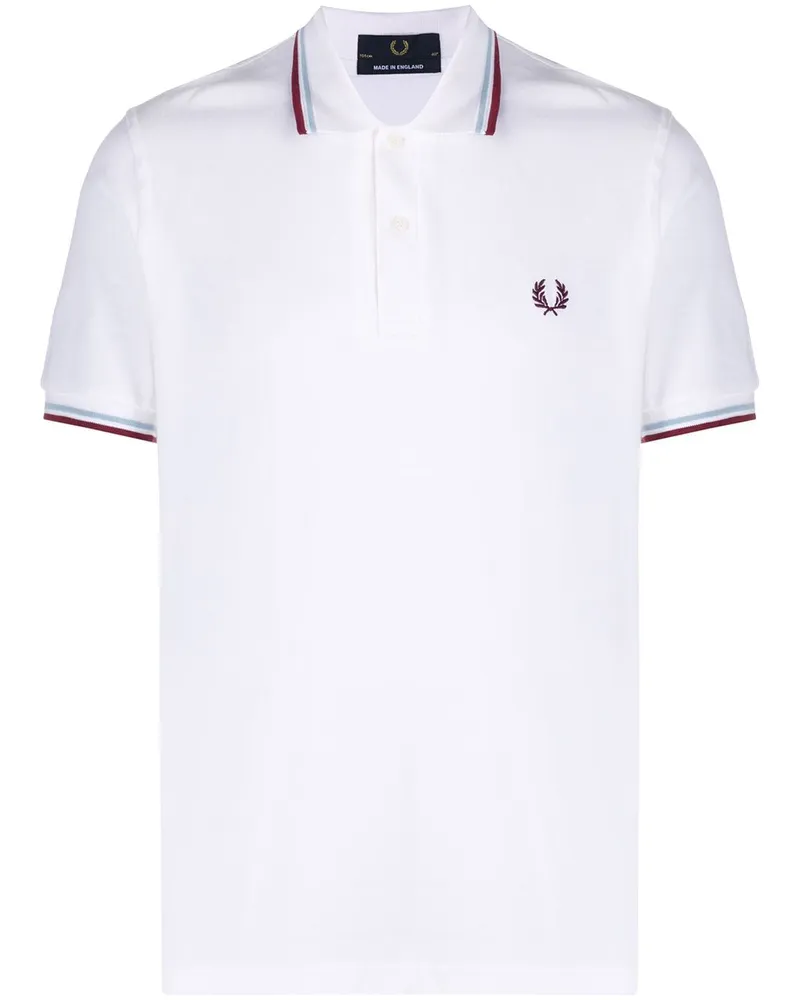 Fred Perry Poloshirt mit Logo - Weiß Weiß