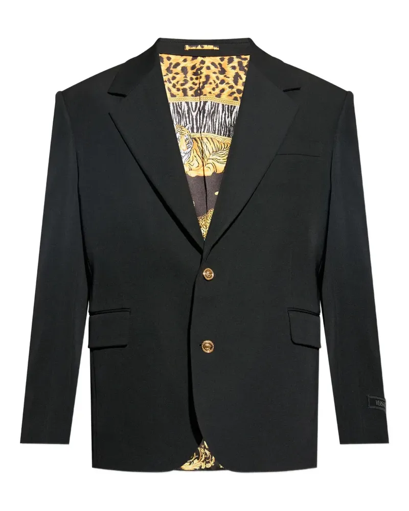 Versace Sakko mit goldfarbenen Knöpfen - Schwarz Schwarz