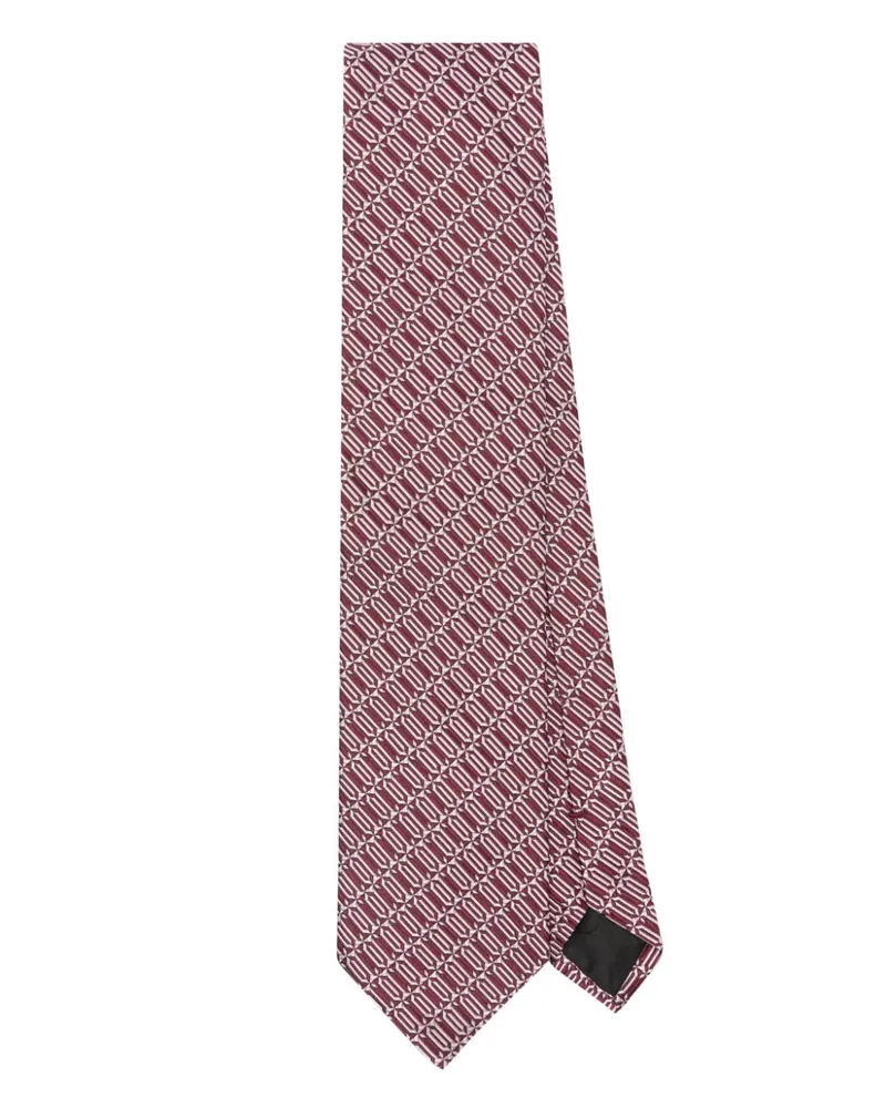 Lanvin Seidenkrawatte mit Jacquardmuster - Rot Rot