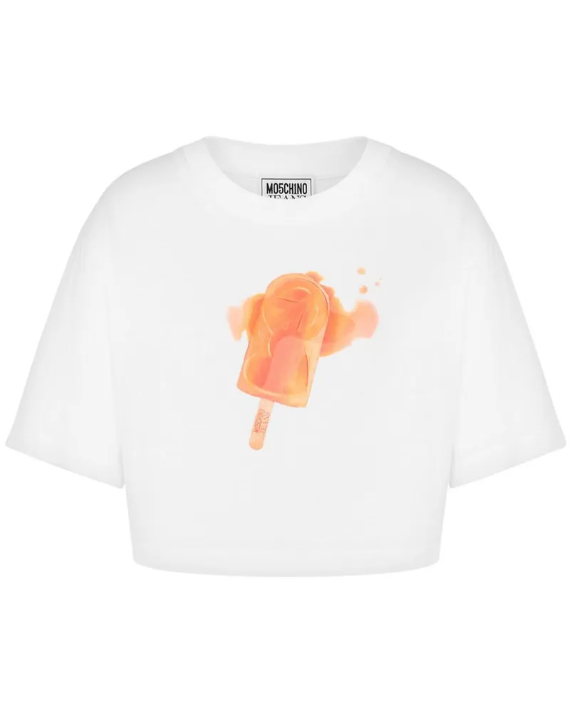 Moschino T-Shirt mit Print - Weiß Weiß