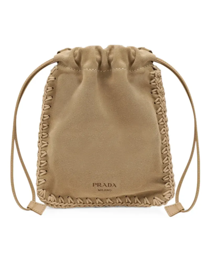 Prada Smartphone-Hülle mit Ziernähten - Nude Nude