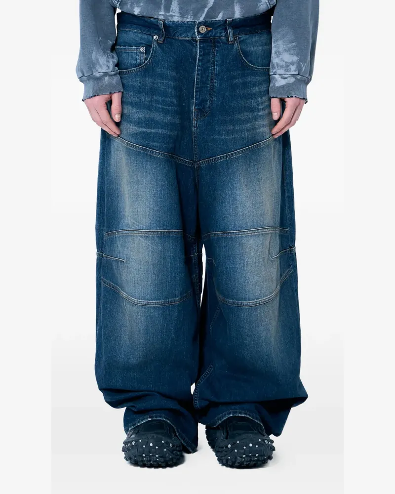 Balenciaga Jeans mit Logo-Patch - Blau Blau